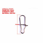 Stainless Steel Fishing Snaps, Quick Connectors, 100 Pack