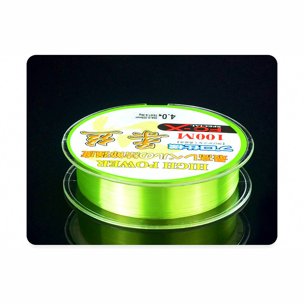 Nylon Fishing Line, 100 m (109 yd), Clear or Water Green
