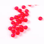 Half-Round Float Stopper Beads, Red, 30 pcs