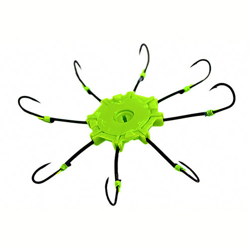 Barbed Ise-Style Hooks, Sizes 6–14, Matte Black or Fluorescent