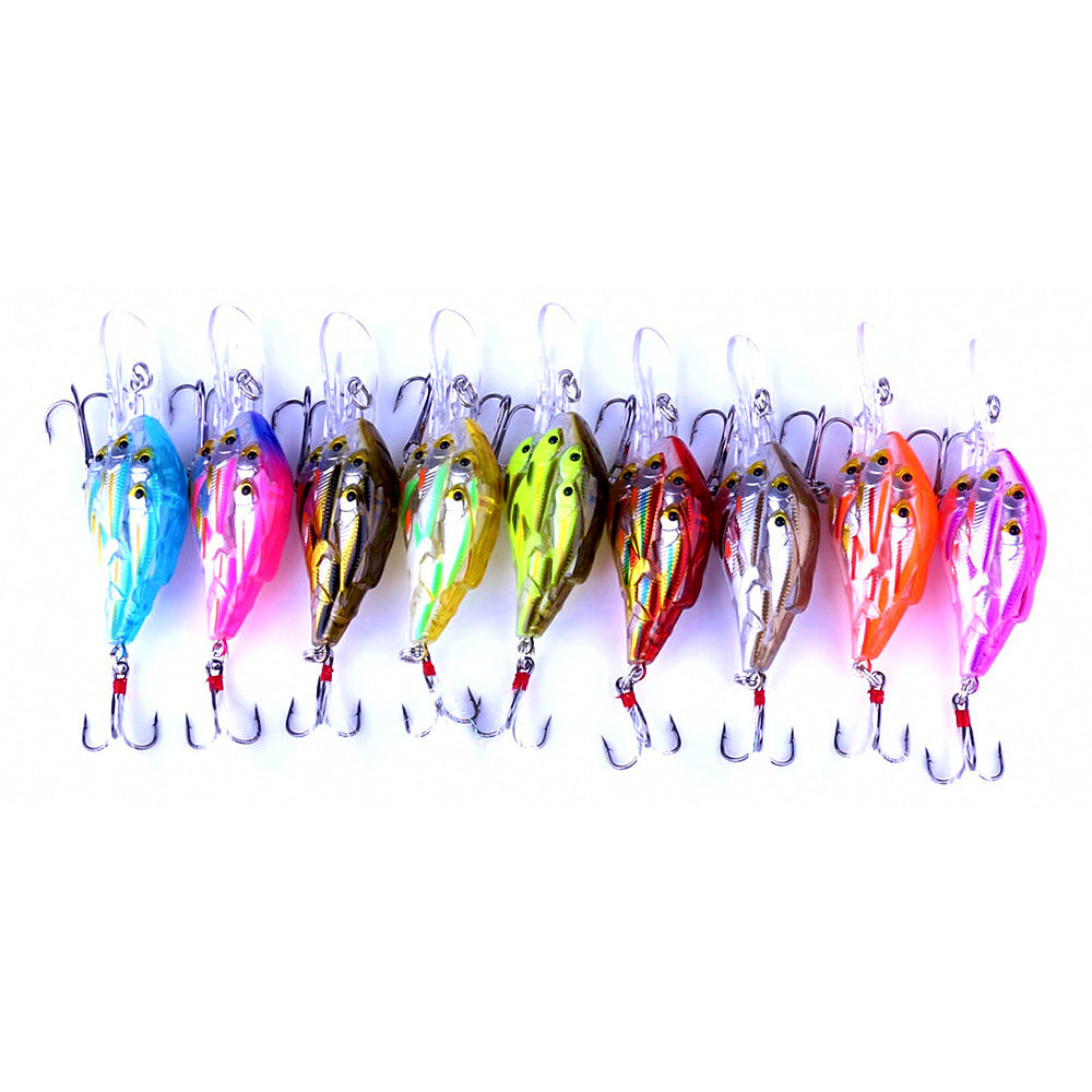 Floating Minnow Lure with Feather Hook, 9 g (0.32 oz)