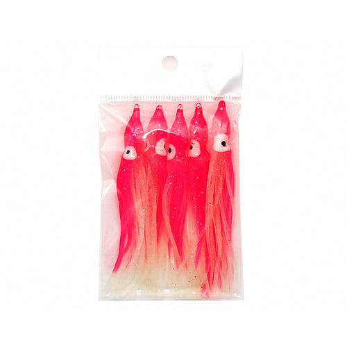 Glow Octopus Skirt Soft Bait, 9 cm (3.5 in), 5-Pack