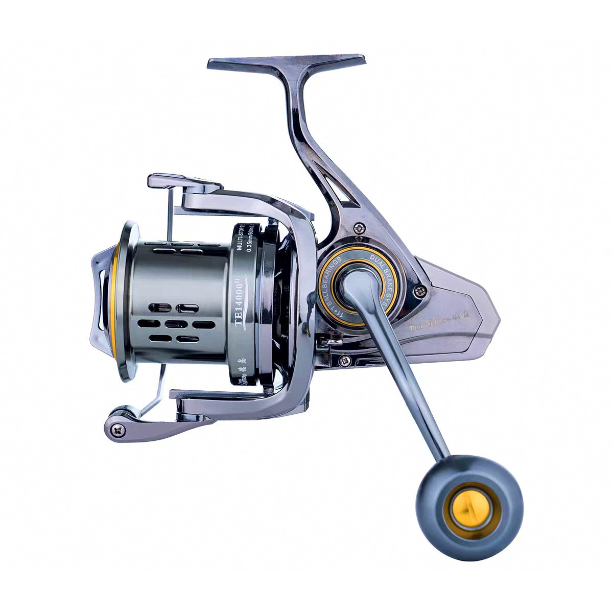 Saltwater Long-Cast Reel, 12000–16000, 12 Bearings, 4.8:1