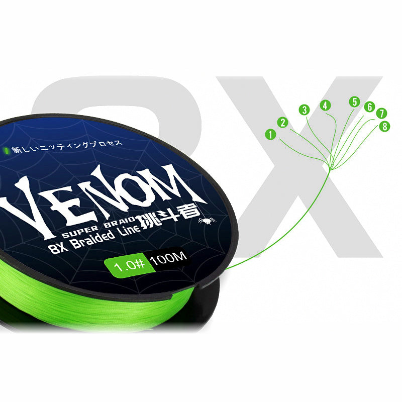 8-Strand PE Braided Fishing Line, 100–150 m (109–164 yd)