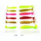 T-Tail Soft Grub Baits, 10 Pack, 4.5 cm (1.8 in) or 6 cm (2.4 in)