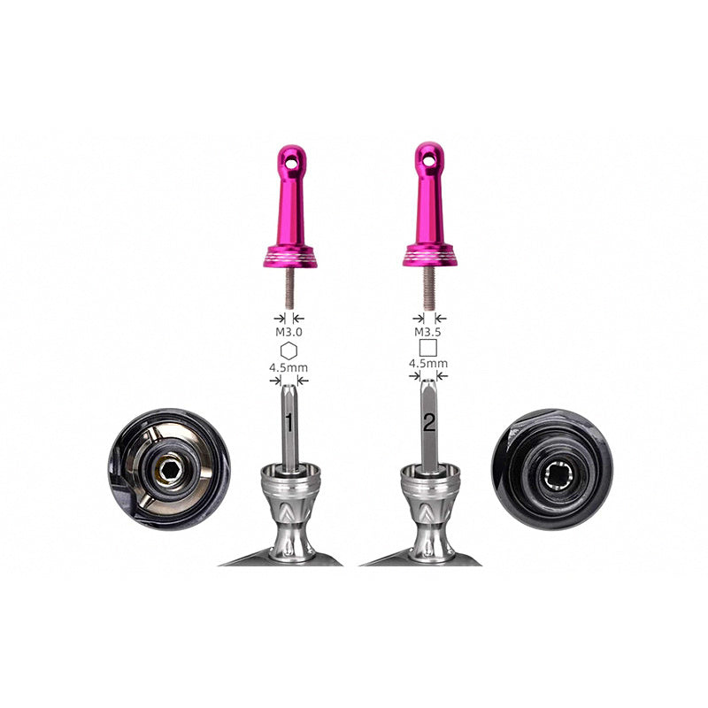 Reel Handle Balancer Post for Square/Hex Handle Arms