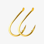 Barbed Senmata Fishing Hooks, 30-Pack, Sizes #0.3–#5