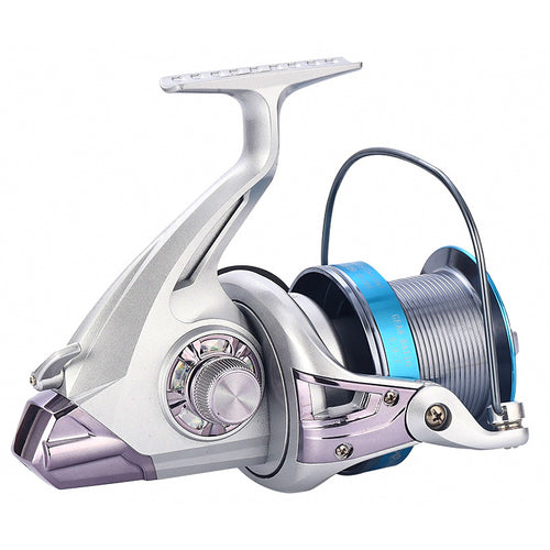 Long Cast Spinning Reel 8000-10000, 12+1 Bearings, Silver