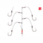 Hand-Tied Braided Multi-Hook Bait Rig, 5 Hooks, 10 Pack