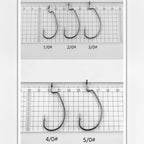 Reinforced Offset Worm Hook, Texas Rig, Sizes 12 to 5/0
