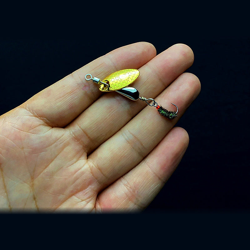 Micro Spoon Lure, 2.8 g (0.1 oz), Gold/Silver/Red Dot