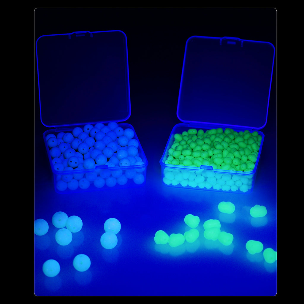 Glow Cross Anti-Tangle Rig Beads, 9 mm, Double Line Hole