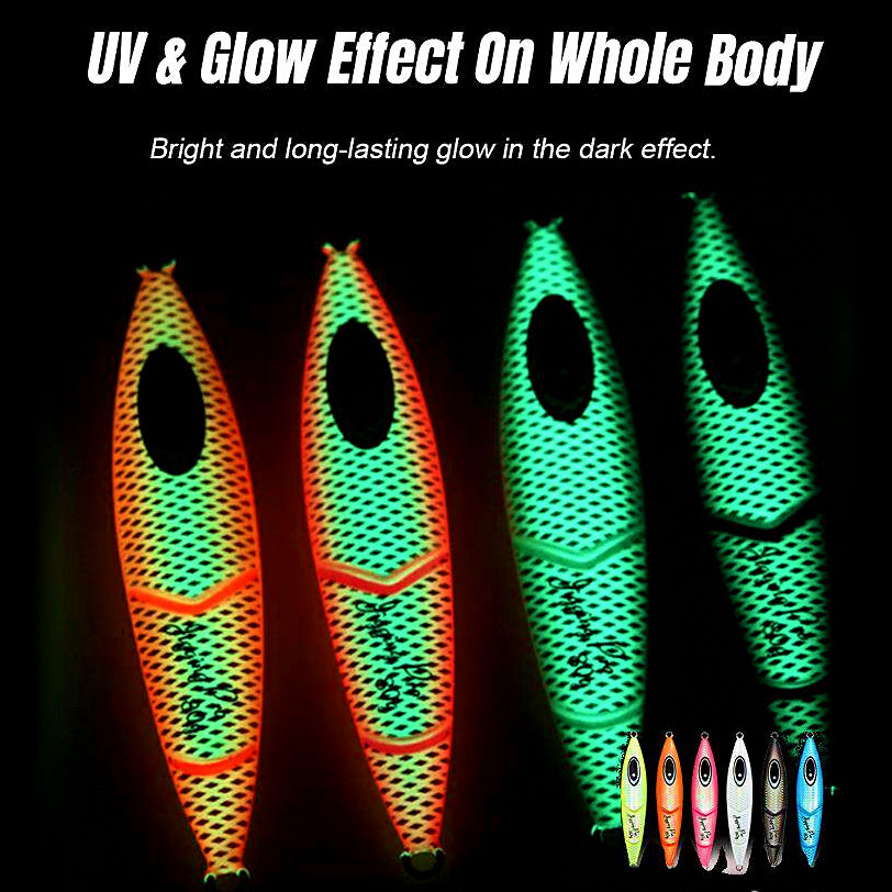 Luminous Metal Jig for Boat Fishing, 80–150 g (2.8–5.3 oz)