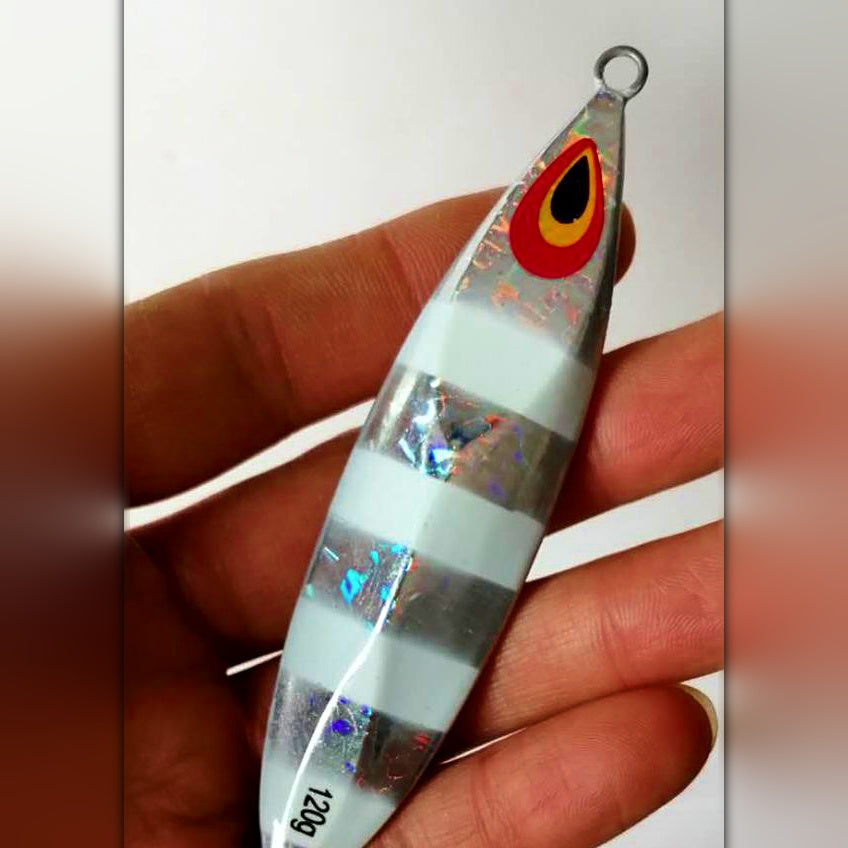 Laser & Glow Stripe Metal Jig, 80–120 g (2.8–4.2 oz)