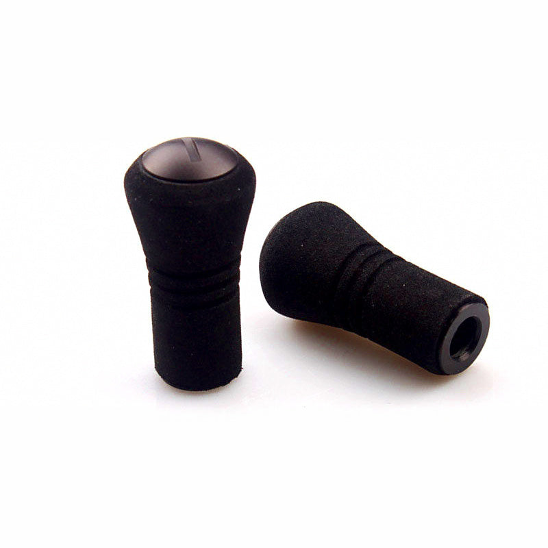 Black EVA Reel Handle Knobs for Baitcasting Reels, Set of 2