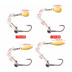 Spinner Blade Lure with Lead Jig Head, Willow or Teardrop