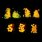 Luminous Rig Beads, Red or Green, 3-10 mm