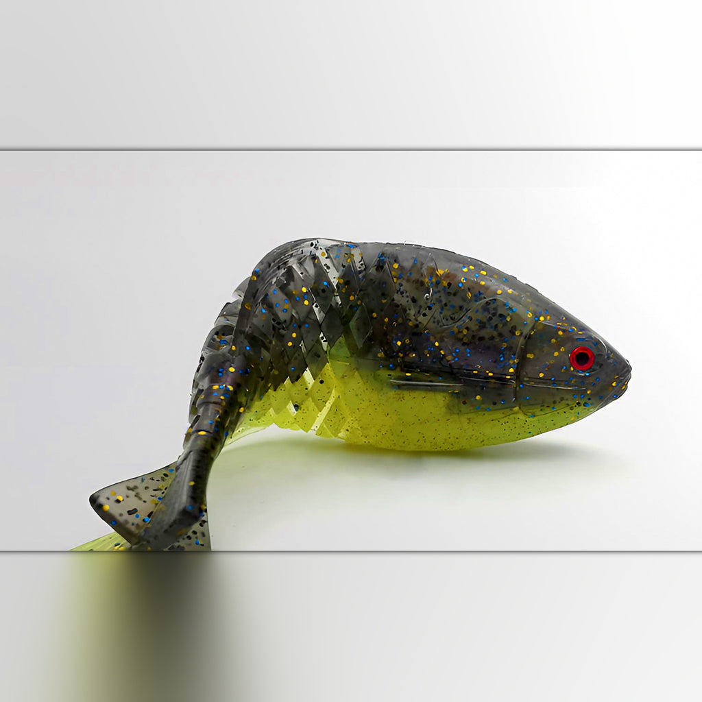 Bluegill Swimbait Soft Lure, 3 in & 4 in, 4-Pack