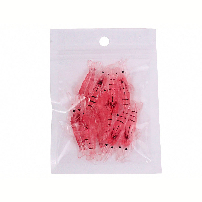 4 cm Soft Shrimp Lure with Hook, Glow & Striped (1.6 in)