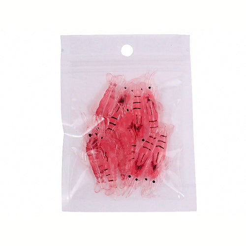 4 cm Soft Shrimp Lure with Hook, Glow & Striped (1.6 in)