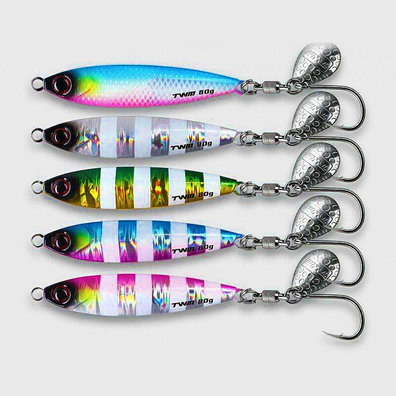 Fast-Retrieve Metal Jig, 40–80 g (1.4–2.8 oz), Glow Colors