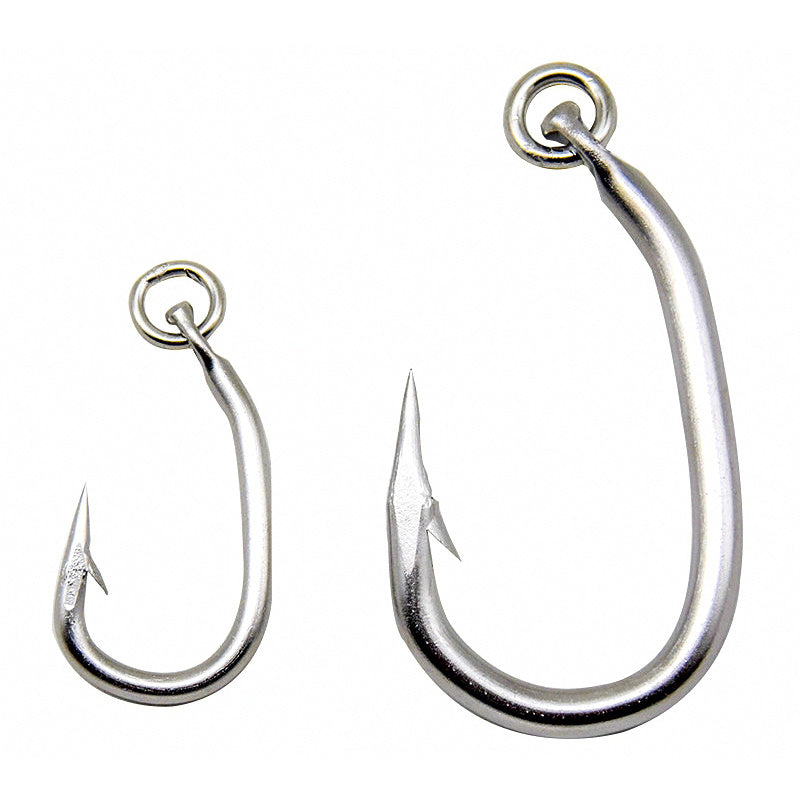 Large Barbed Tuna & Shark Hooks, High Carbon Steel