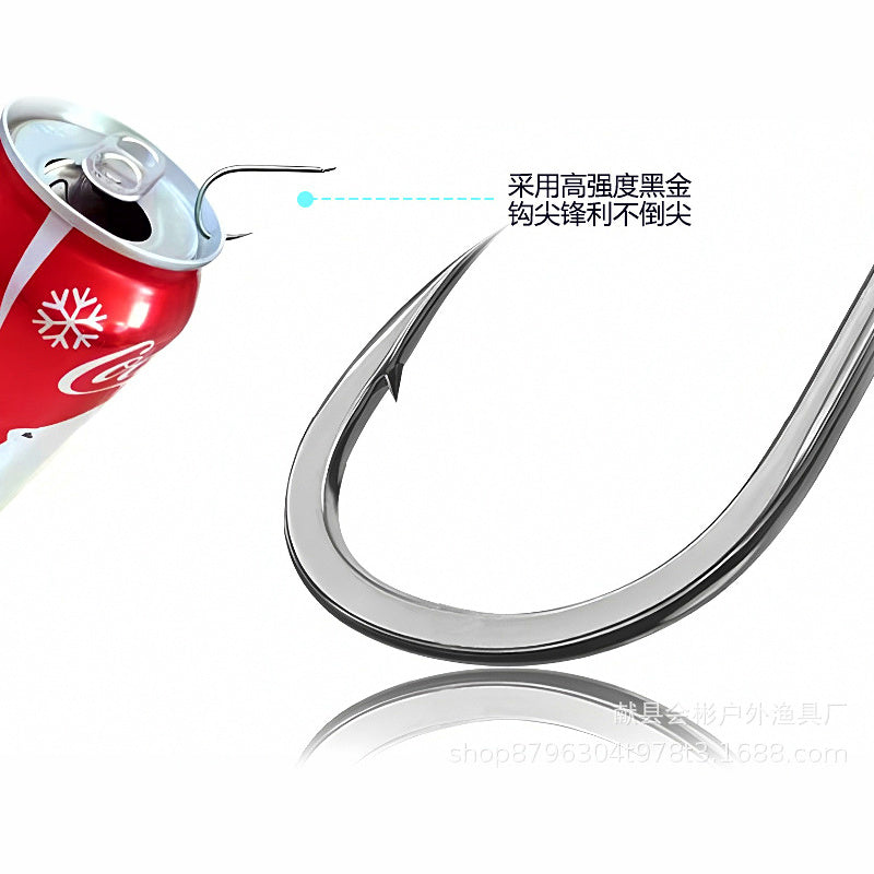 Pre-Tied Snelled Hooks, Barbed Carbon Steel, 10 Pack