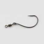 Wacky Worm Hooks with Figure-8 Ring Chain, Barbed, Sizes 3–4/0