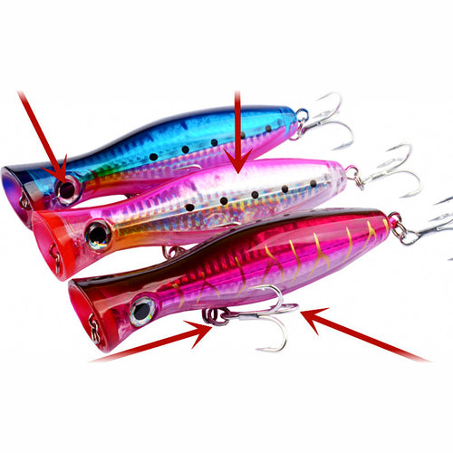 Saltwater Popper Lure, 40 g (1.4 oz), 12.5 cm (4.9 in)