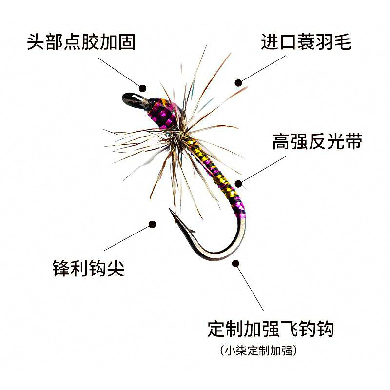 Jointed Midge Micro Lures & Rigs, Sizes #12–#18