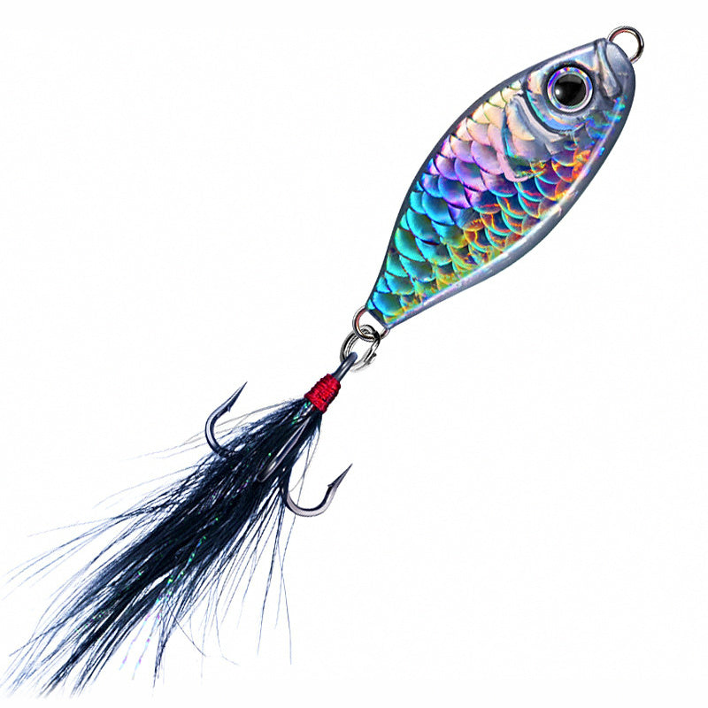 Mini Metal Jig with Feather Hook, 7–25 g (0.25–0.9 oz)