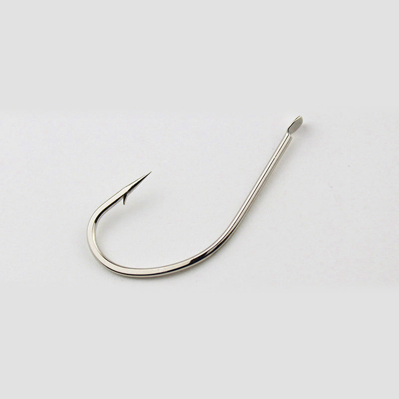 White Maruseigo Barbed Hooks, Long Shank Offset