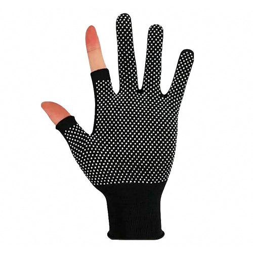 Nylon Dotted Grip Gloves, Exposed Finger, Fishing & Work
