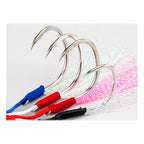 Slow Pitch Jigging Assist Hooks, Barbed, High Carbon Steel