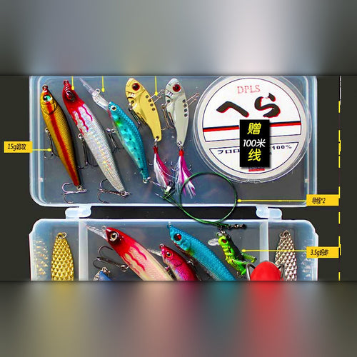 Beginner Fishing Lure Kit: Minnows, VIB, Spoons, Soft Baits