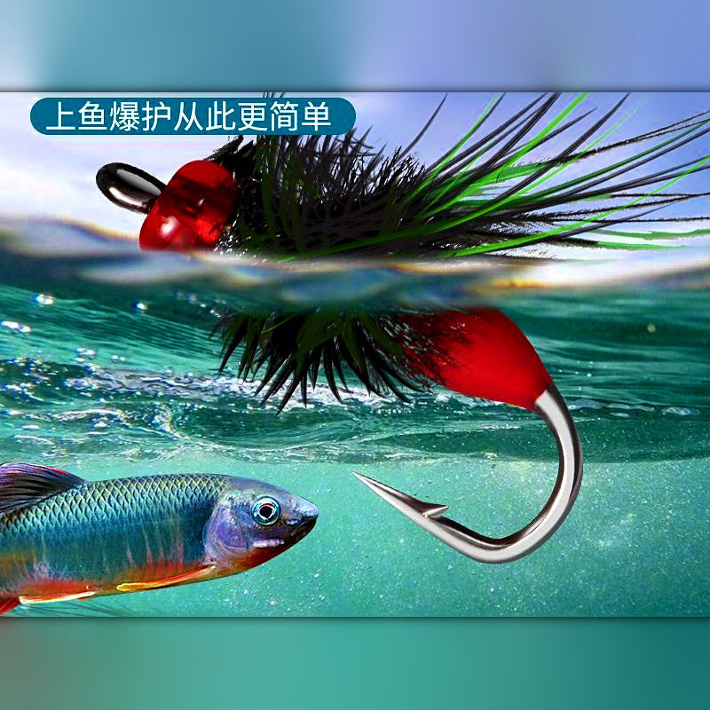 Multi-Fly Rig with Casting Aid, 3 or 5 Flies, Size 14-18