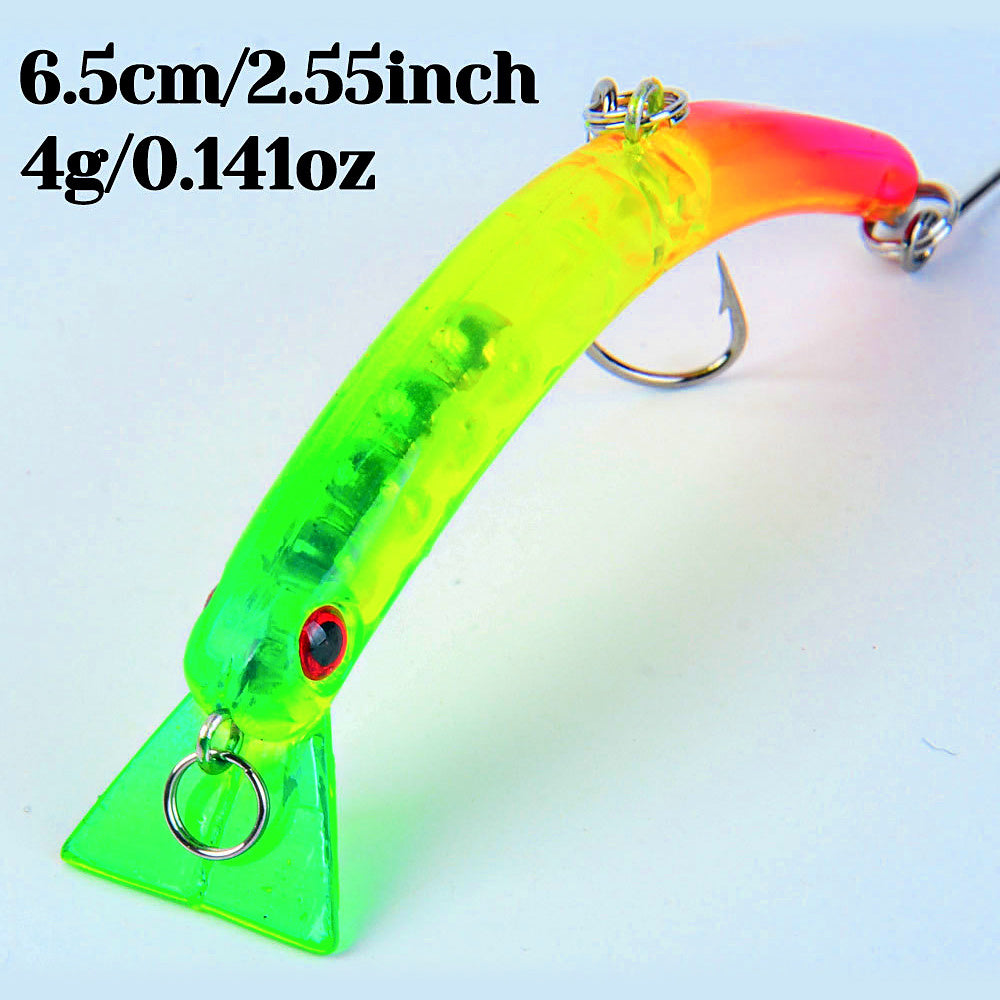 Sinking Bent Minnow Hard Bait, 6.5 cm (2.6 in), 4 g (0.14 oz)