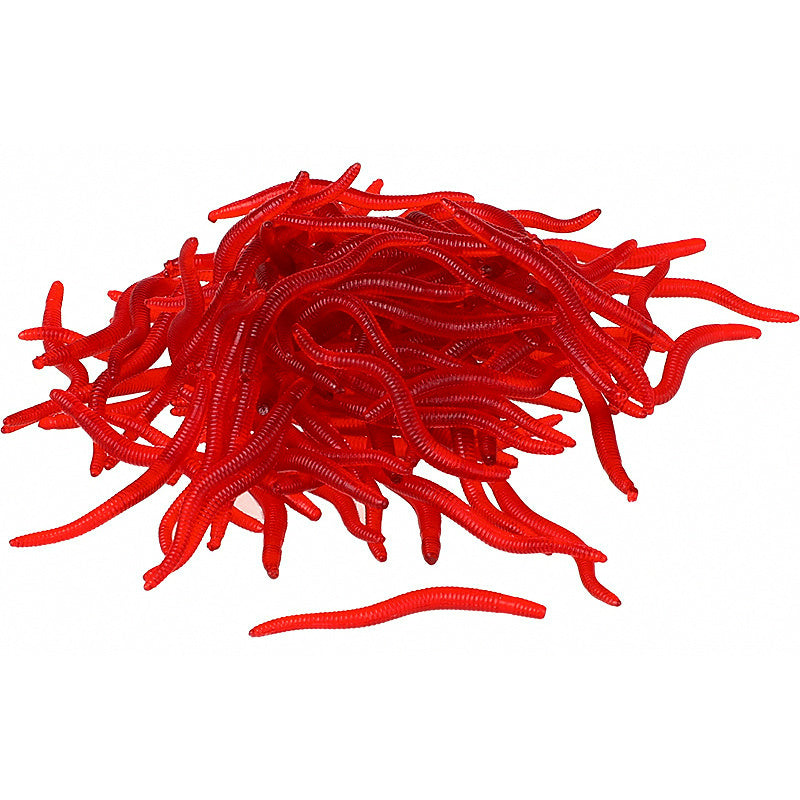 Red Worm Soft Bait, 3.6 cm (1.4 in), 500 g Bulk Bag