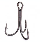 Barbed Treble Hooks, Black Nickel, Sizes #16 to 6/0