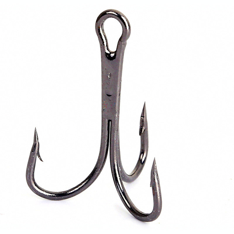Barbed Treble Hooks, Black Nickel, Sizes #16 to 6/0