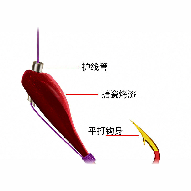 Pre-Tied Float Rig Set (6 Rigs), Nylon Line, Gold Hooks