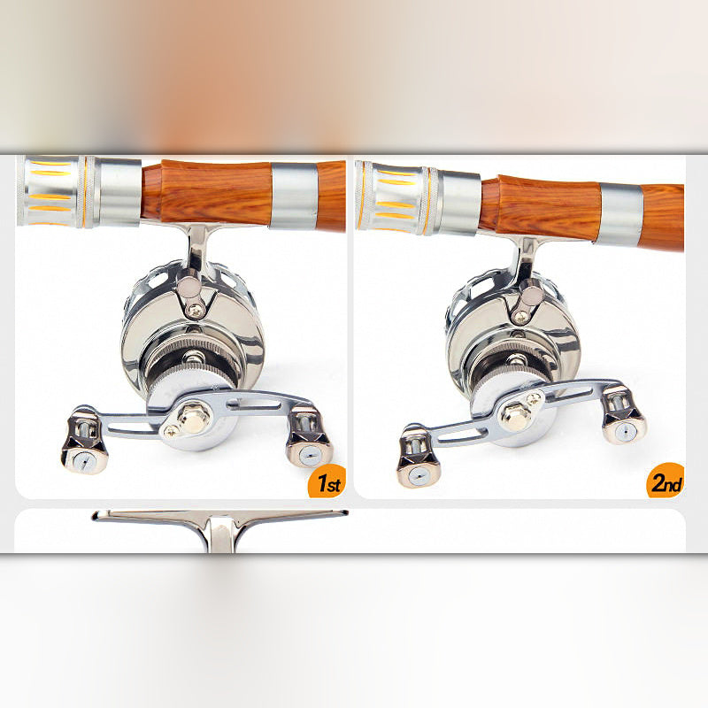 Raft Ice Fishing Reel, Double-Arm High-Foot, Left or Right Hand