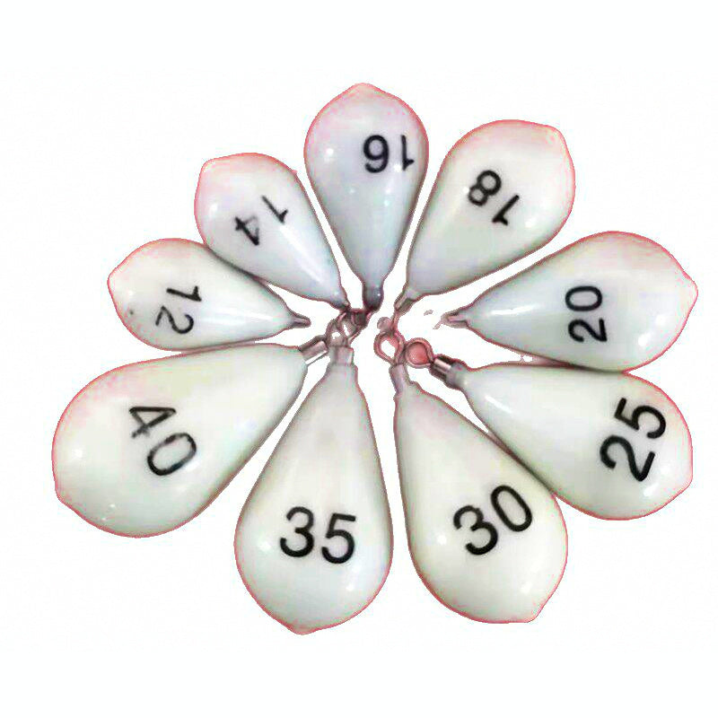 Glow Teardrop Sinker with Swivel, 0.4–7.8 oz (11–220 g), 10 Pack