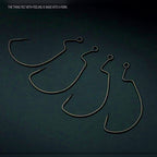 Wide Gap Offset Worm Hooks for Texas Rig, Sizes 4 to 4/0