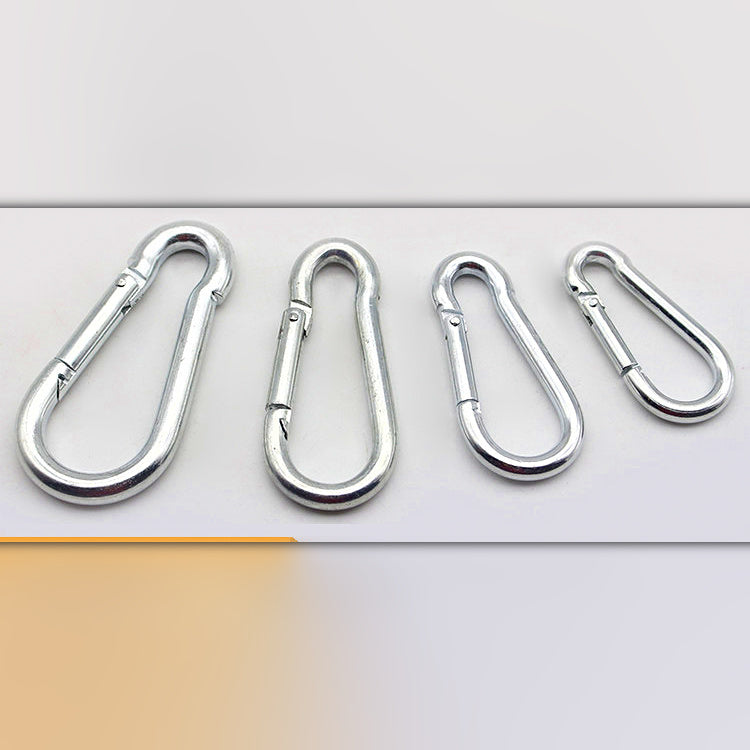 Zinc-Plated Iron Spring Snap Hook, M4–M15 (40–200 mm)