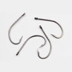 Long Shank Ring Eye Barbed Hooks, Bulk 50/100 Pack
