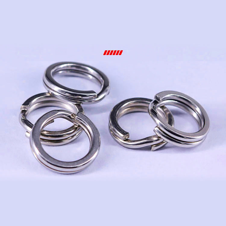 Reinforced Flattened Double Split Rings for Lures, 50/100 Pack