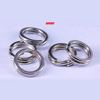 Reinforced Flattened Double Split Rings for Lures, 50/100 Pack