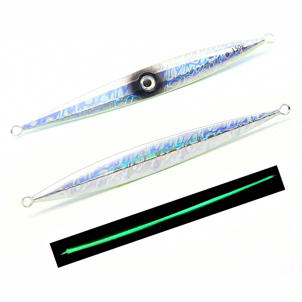 Slow Pitch Jig, 40–620 g (1.4–21.9 oz), Laser & Glow Colors