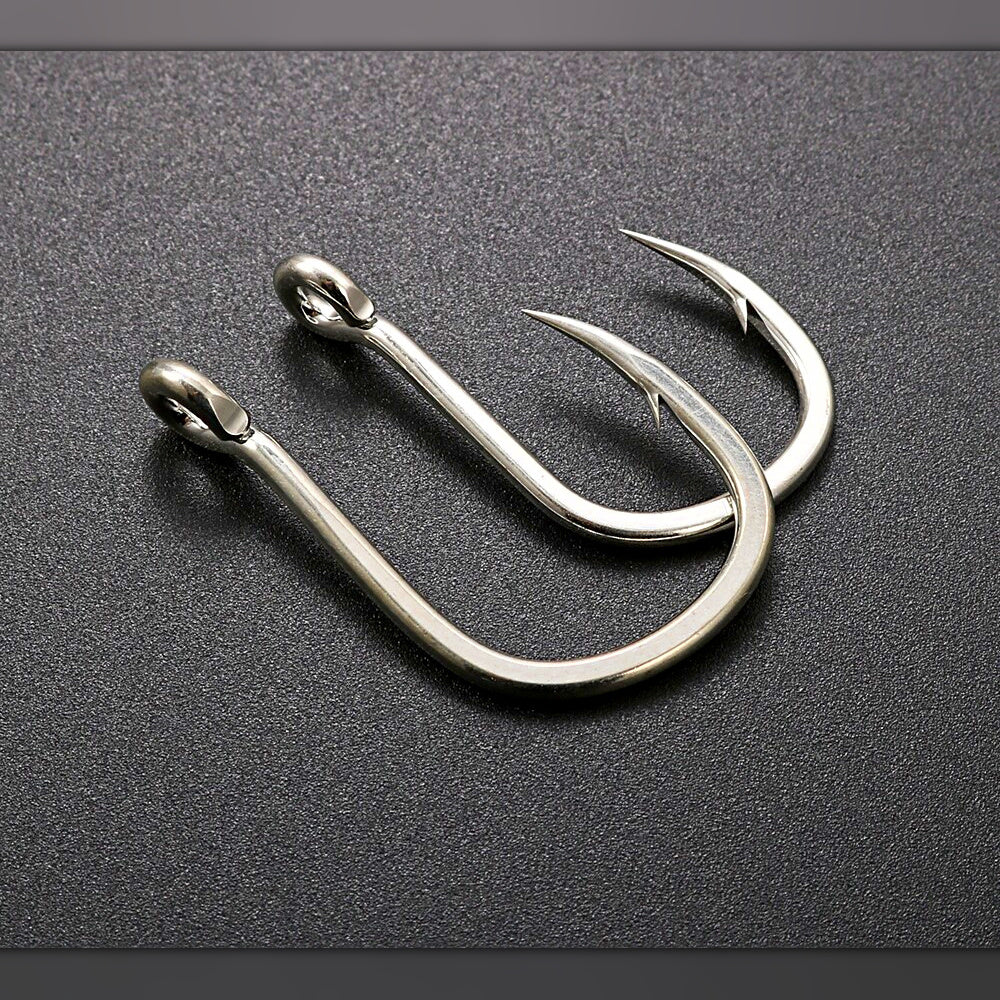 Barbed Single Hooks for Metal Jigs, Sizes 1/0–7/0